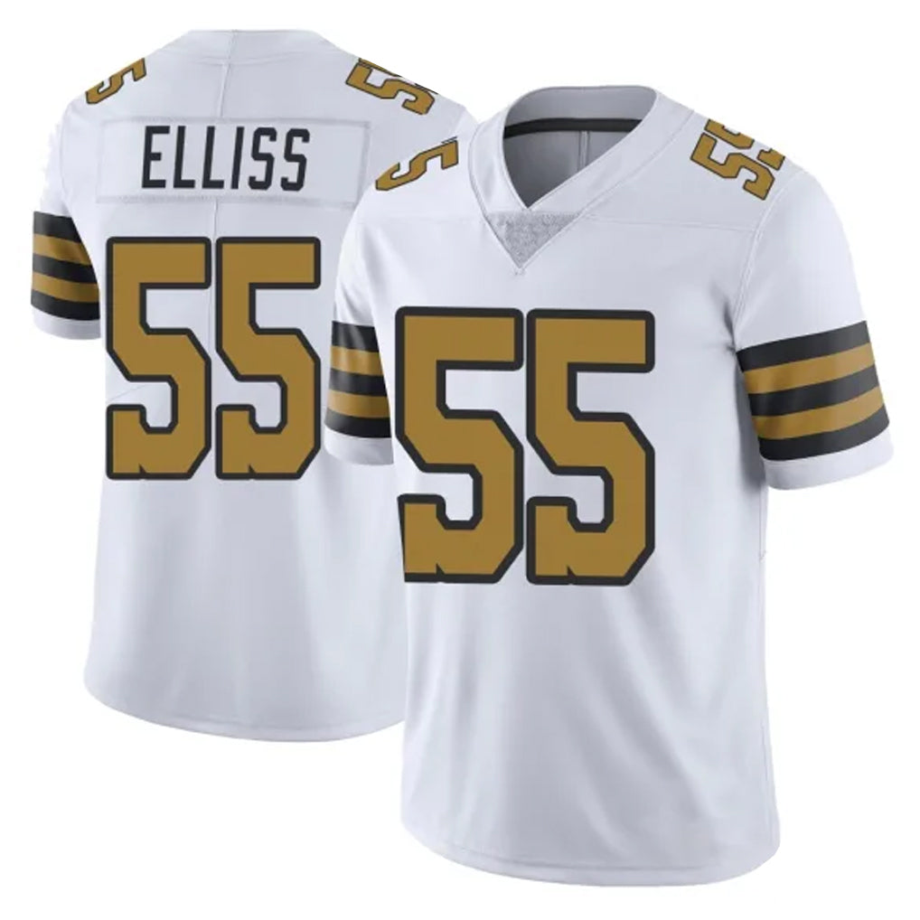 Seanshop NO.Saints #55 Kaden Elliss Player White Limited Color Rush Home Game Stitched Jerseys