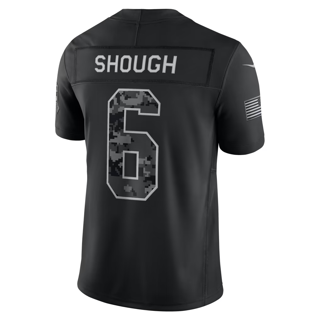 Seanshop NO.Saints #6 Tyler Shough Black 2026 Salute to Service Stitched Limited Jersey