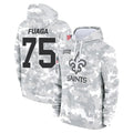 Seanshop NO.Saints #75 Taliese Fuaga Player Arctic Camo Salute to Service Pullover Hoodies Limited Game Stitched Jerseys