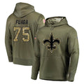 Seanshop NO.Saints #75 Taliese Fuaga Player Olive Salute to Service Pullover Hoodies Home Game Stitched Jerseys