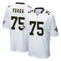 Seanshop NO.Saints #75 Taliese Fuaga Player White Home Game Stitched Jerseys