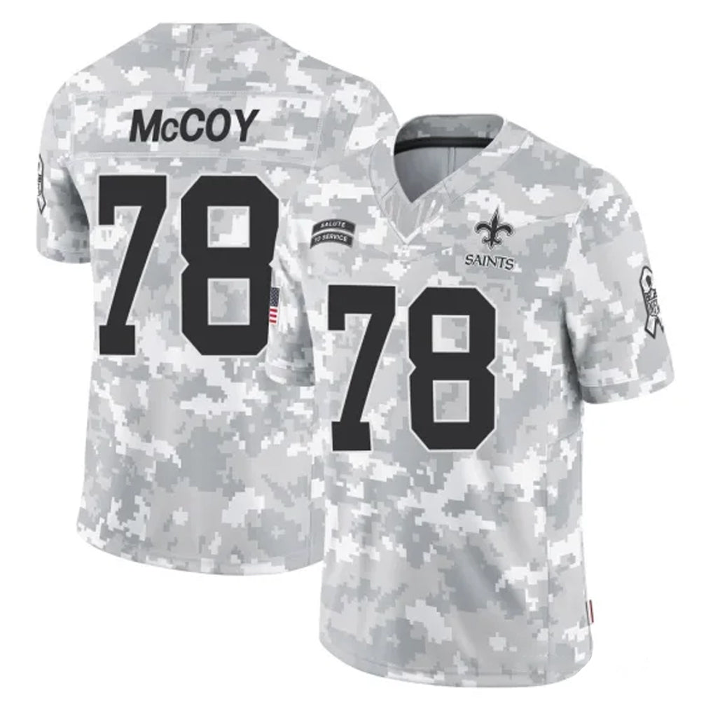 Seanshop NO.Saints #78 Erik McCoy Player Arctic Camo Salute To Service Limited Game Stitched Jerseys