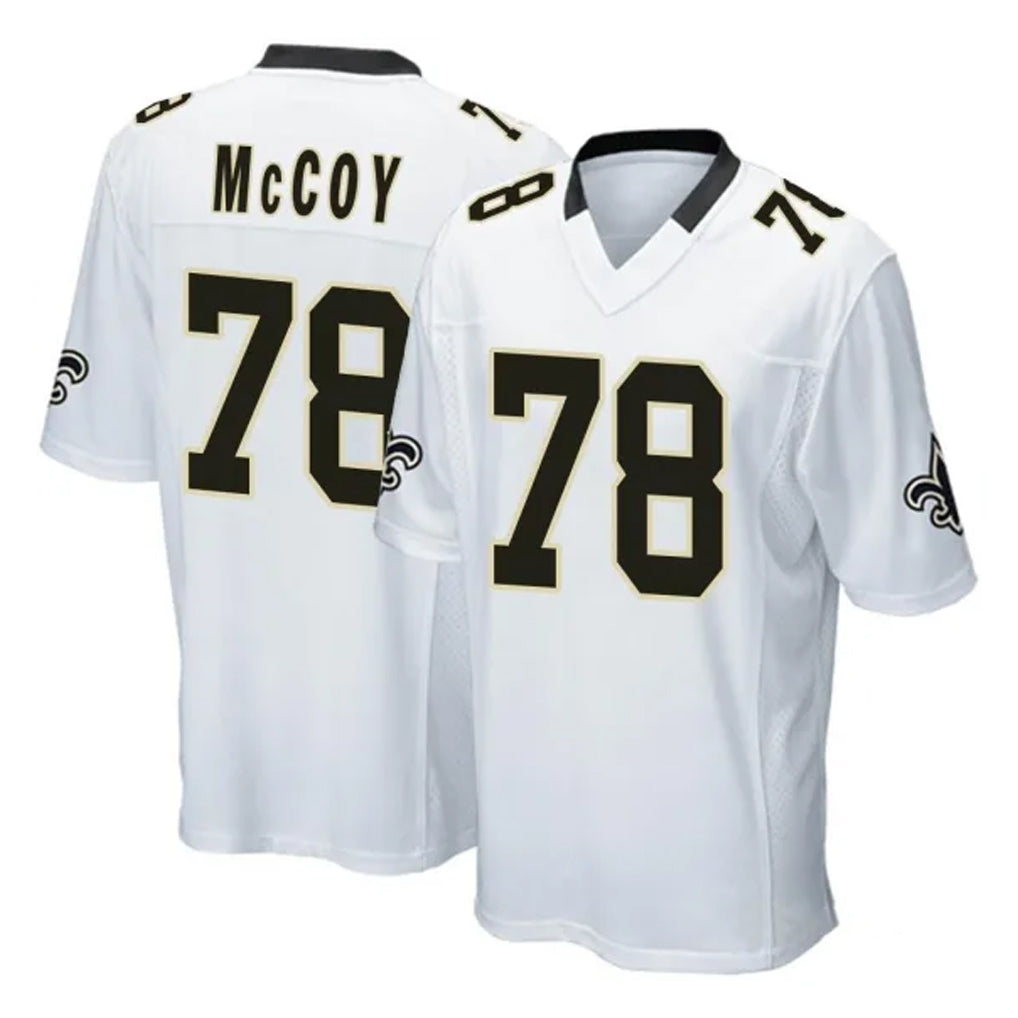 Seanshop NO.Saints #78 Erik McCoy Player White Home Game Stitched Jerseys