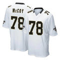 Seanshop NO.Saints #78 Erik McCoy Player White Home Game Stitched Jerseys
