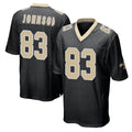 Seanshop NO.Saints #83 Juwan Johnson Player Black Home Game Stitched Jerseys