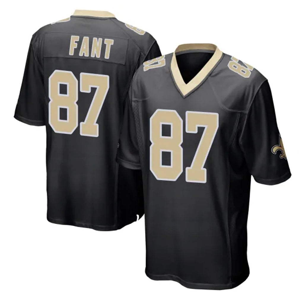 Seanshop NO.Saints #87 Noah Fant Player Black Home Game Stitched Jerseys