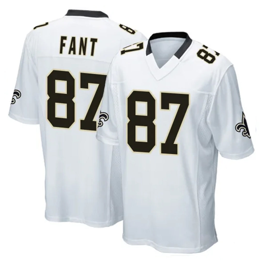 Seanshop NO.Saints #87 Noah Fant Player White Home Game Stitched Jerseys