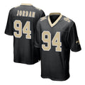 Seanshop NO.Saints #94 Cameron Jordan Player Black Home Game Stitched Jerseys