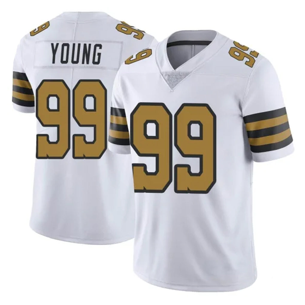 Seanshop NO.Saints #99 Chase Young Player White Limited Color Rush Home Game Stitched Jerseys