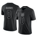Seanshop NY.Giants #0 Brian Burns Player Black Limited Reflective Home Game Stitched Jerseys