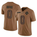 Seanshop NY.Giants #0 Brian Burns Player Brown Salute To Service Limited Stitched Jerseys