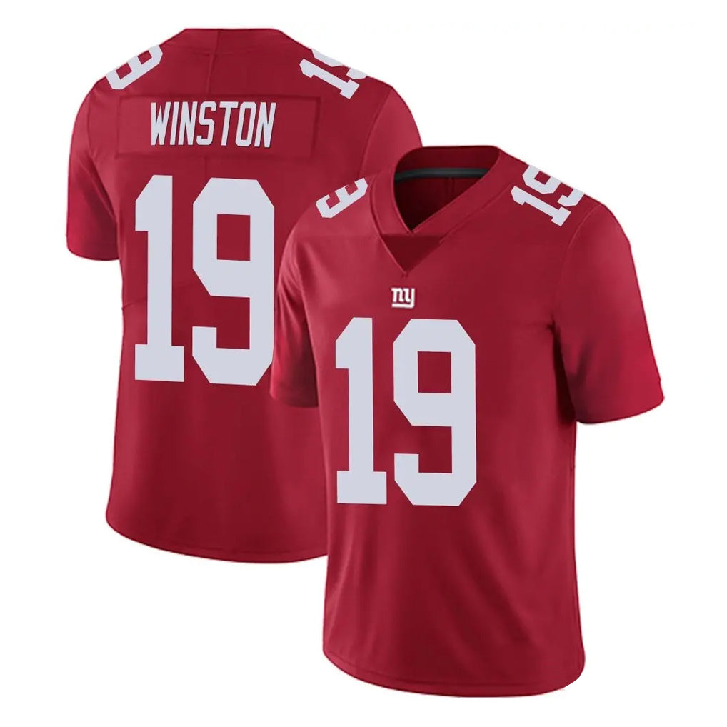 Seanshop NY.Giants #19 Jameis Winston Player Red Limited Vapor Untouchable Home Game Stitched Jerseys
