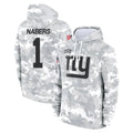 Seanshop NY.Giants #1 Malik Nabers Player Arctic Camo Salute to Service Pullover Hoodies Limited Game Stitched Jerseys
