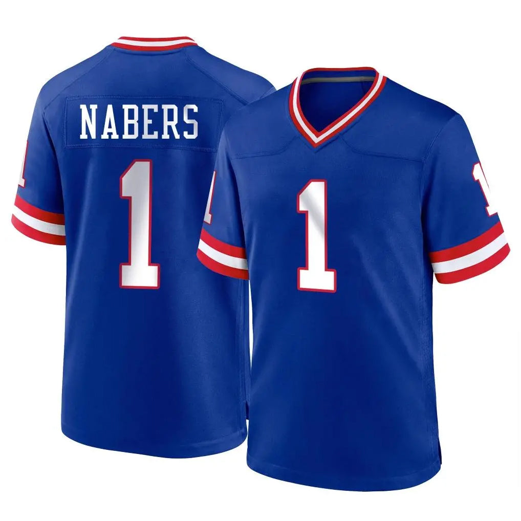 Seanshop NY.Giants #1 Malik Nabers Player Royal Classic Home Game Stitched Jerseys