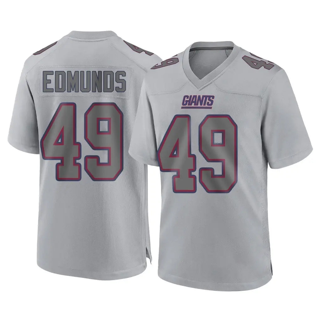 Seanshop NY.Giants #49 Tremaine Edmunds Player Gray Atmosphere Fashion Limited Game Stitched Jerseys