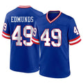Seanshop NY.Giants #49 Tremaine Edmunds Player Royal Classic Home Game Stitched Jerseys