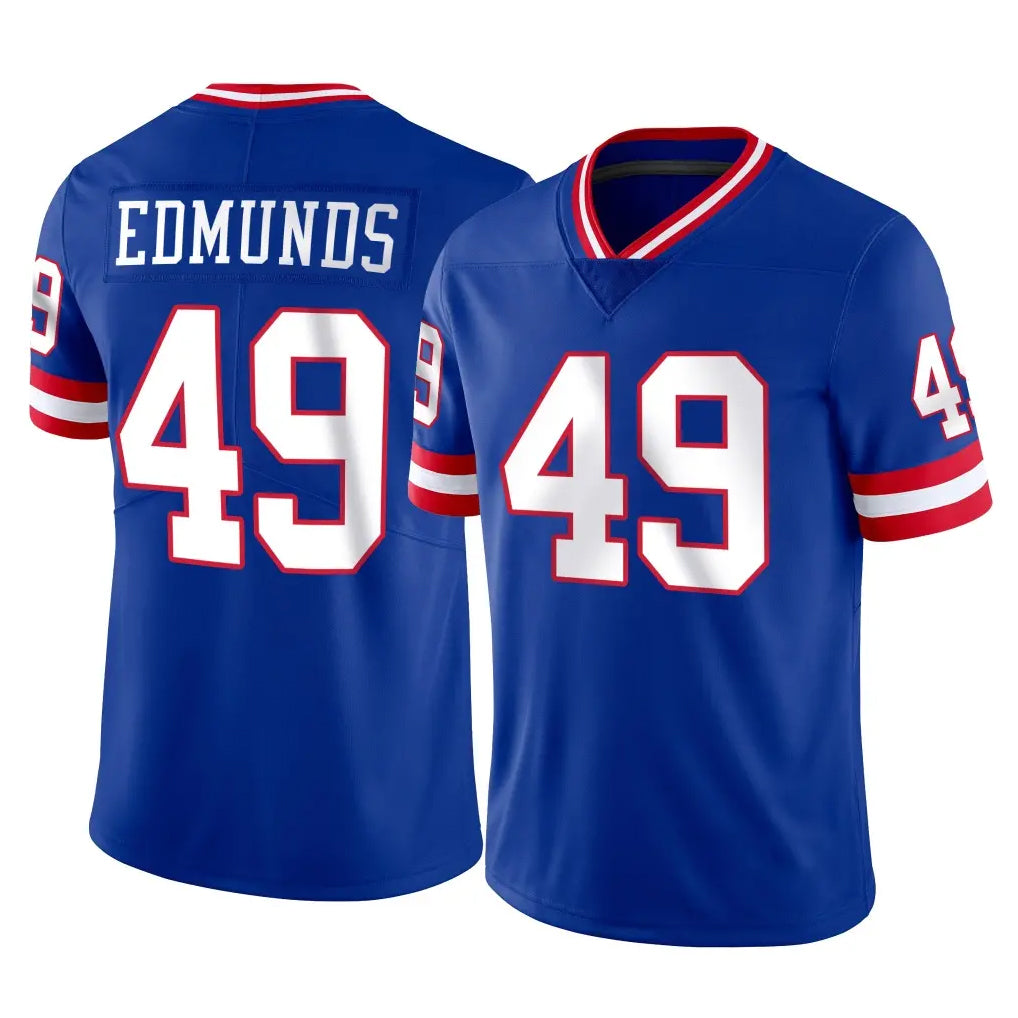 Seanshop NY.Giants #49 Tremaine Edmunds Player Royal Classic Vapor Home Game Stitched Jerseys