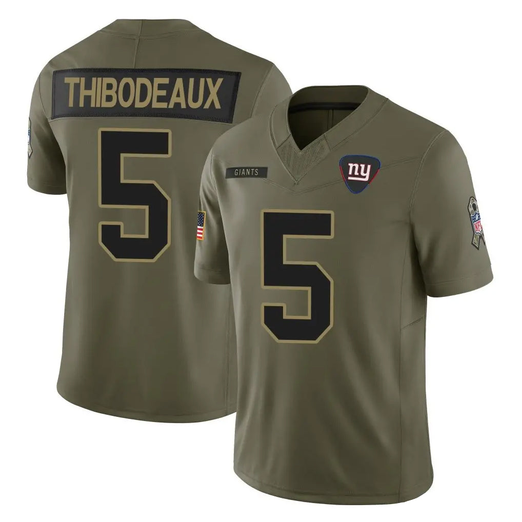 Seanshop NY.Giants #5 Kayvon Thibodeaux Player Olive 2025 Salute To Service Limited Stitched Jerseys