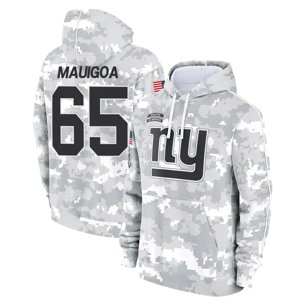 Seanshop NY.Giants #65 Francis Mauigoa Player Arctic Camo Salute to Service Pullover Hoodies Limited Game Stitched Jerseys