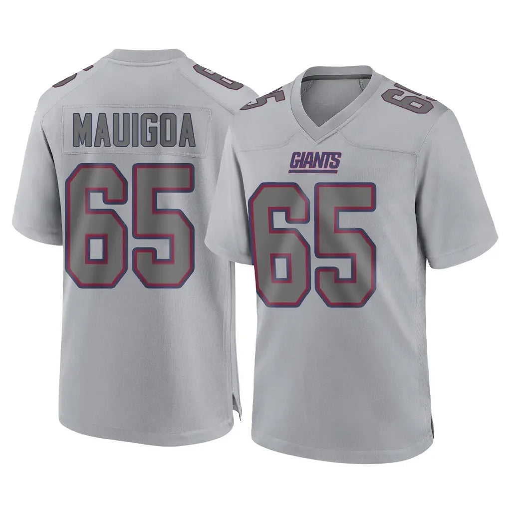 Seanshop NY.Giants #65 Francis Mauigoa Player Gray Atmosphere Fashion Limited Game Stitched Jerseys