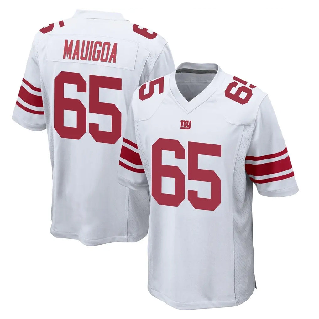 Seanshop NY.Giants #65 Francis Mauigoa Player White Home Game Stitched Jerseys
