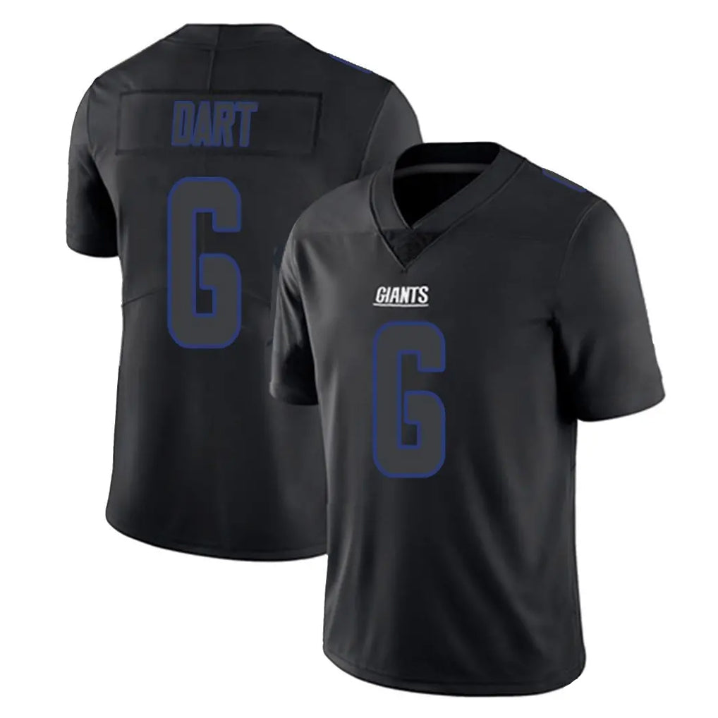 Seanshop NY.Giants #6 Jaxson Dart Player Black Impact Limited Home Game Stitched Jerseys
