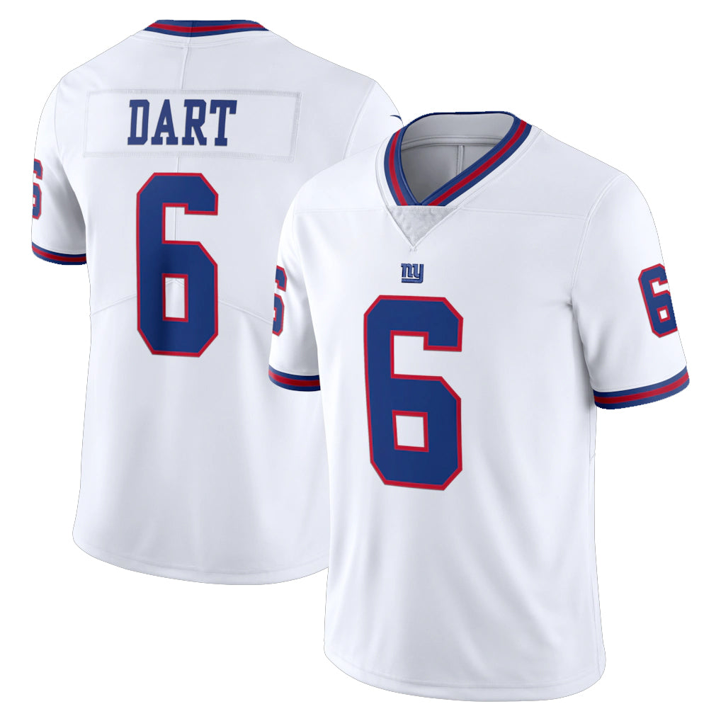 Seanshop NY.Giants #6 Jaxson Dart Player White Color Rush Home Game Stitched Jerseys