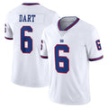 Seanshop NY.Giants #6 Jaxson Dart Player White Color Rush Home Game Stitched Jerseys