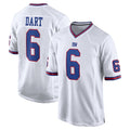 Seanshop NY.Giants #6 Jaxson Dart Player White Game Home Stitched Jerseys