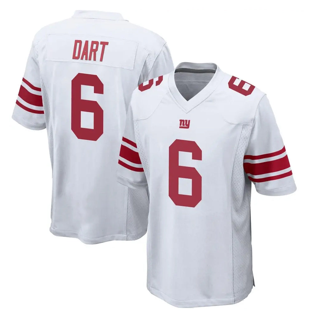 Seanshop NY.Giants #6 Jaxson Dart Player White Home Game Stitched Jerseys