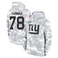 Seanshop NY.Giants #78 Andrew Thomas Player Arctic Camo Salute to Service Pullover Hoodies Limited Game Stitched Jerseys