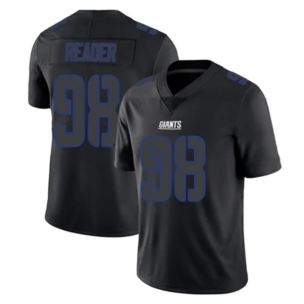 Seanshop NY.Giants #98 DJ Reader Player Black Impact Limited Home Game Stitched Jerseys