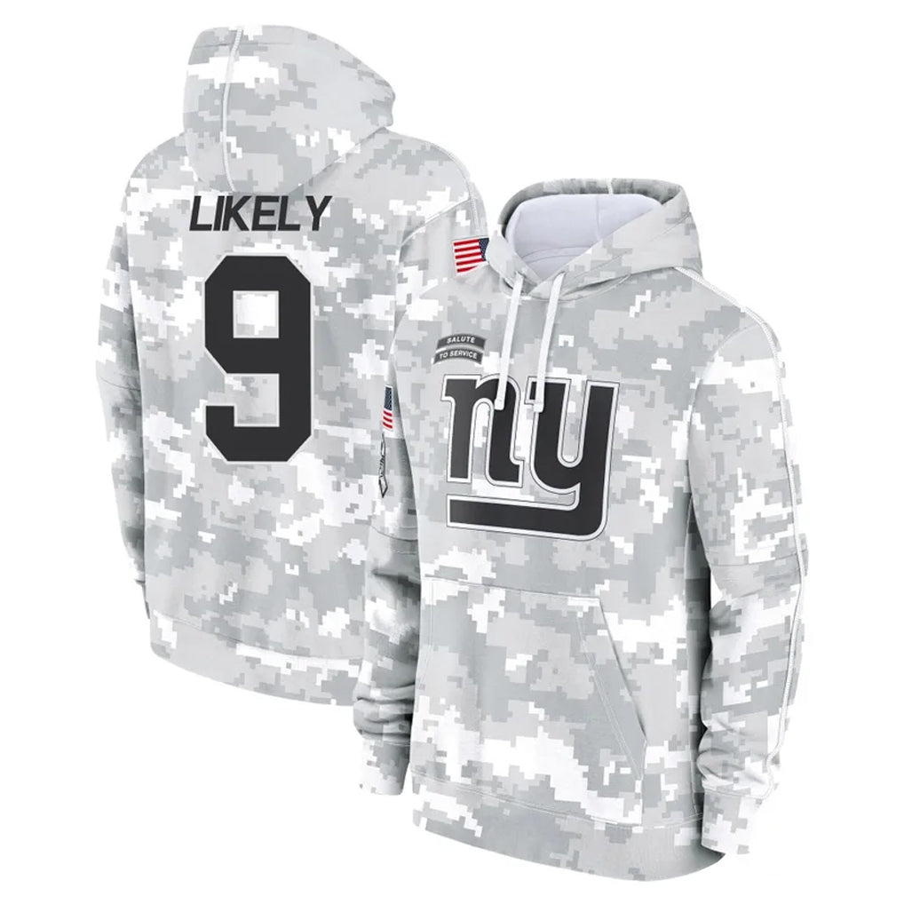 Seanshop NY.Giants #9 Lsaiah Likely Player Arctic Camo Salute to Service Pullover Hoodies Limited Game Stitched Jerseys