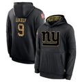 Seanshop NY.Giants #9 Lsaiah Likely Player Black Salute to Service Hoodies Limited Game Stitched Jerseys