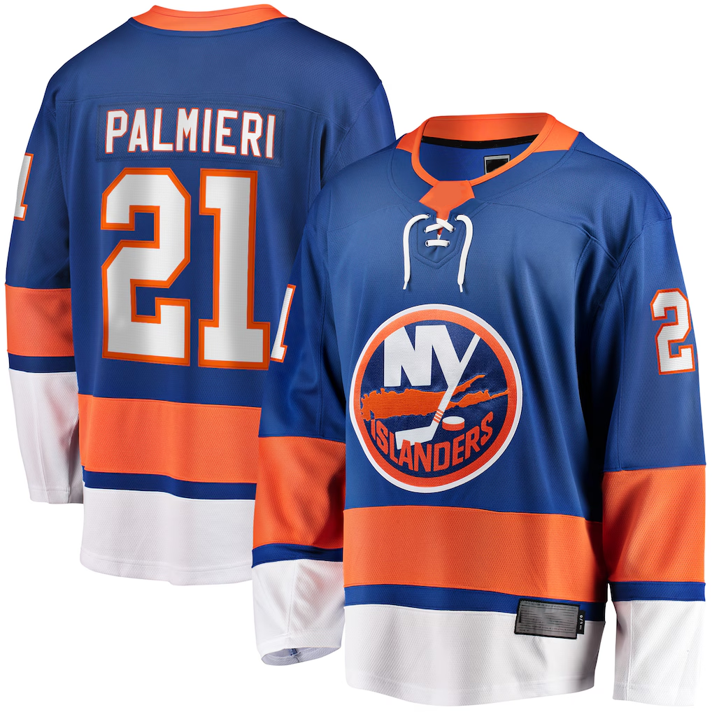 Seanshop NY.Islanders #21 Kyle Palmieri Royal Home Breakaway Replica Jerseys