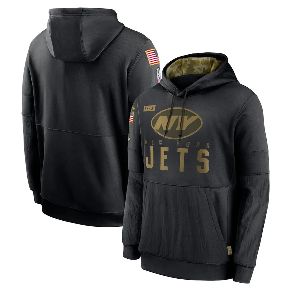 Seanshop NY.Jets Black Salute to Service Hoodies Limited Game Blank Player Stitched Jerseys