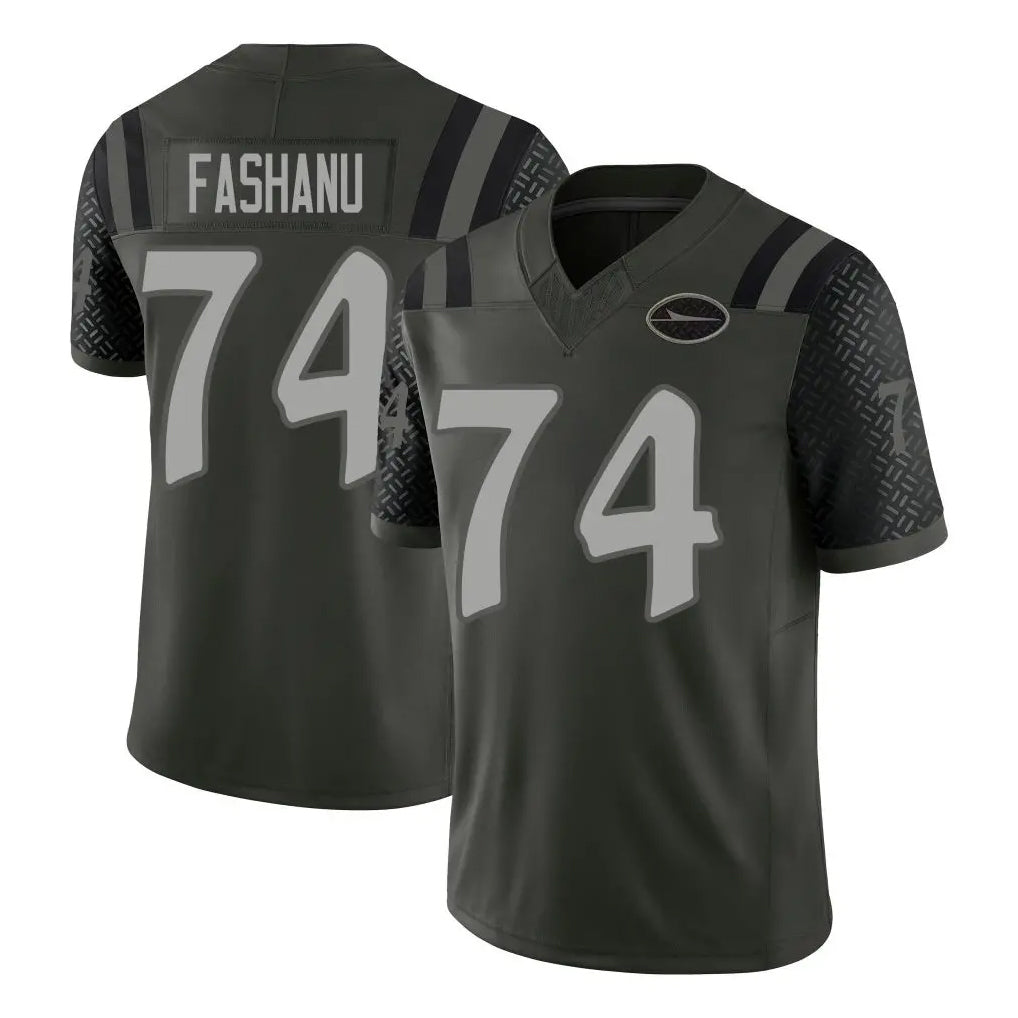 Seanshop NY.Jets #74 Olu Fashanu Player Green Limited 2025 Rivalries Collection Home Game Stitched Jerseys