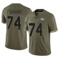 Seanshop NY.Jets #74 Olu Fashanu Player Olive Salute To Service Limited Stitched Jerseys
