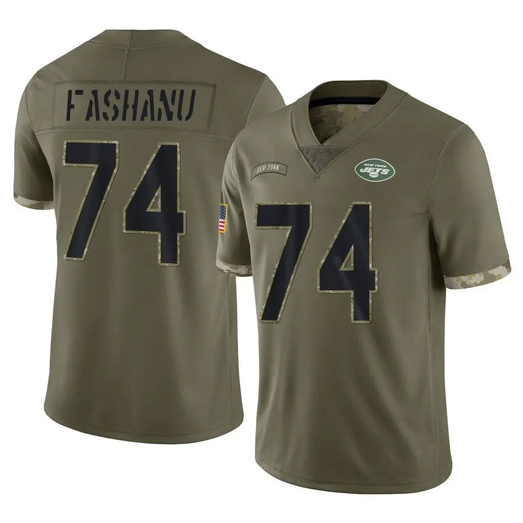 Seanshop NY.Jets #74 Olu Fashanu Player Olive Salute To Service Limited Stitched Jerseys