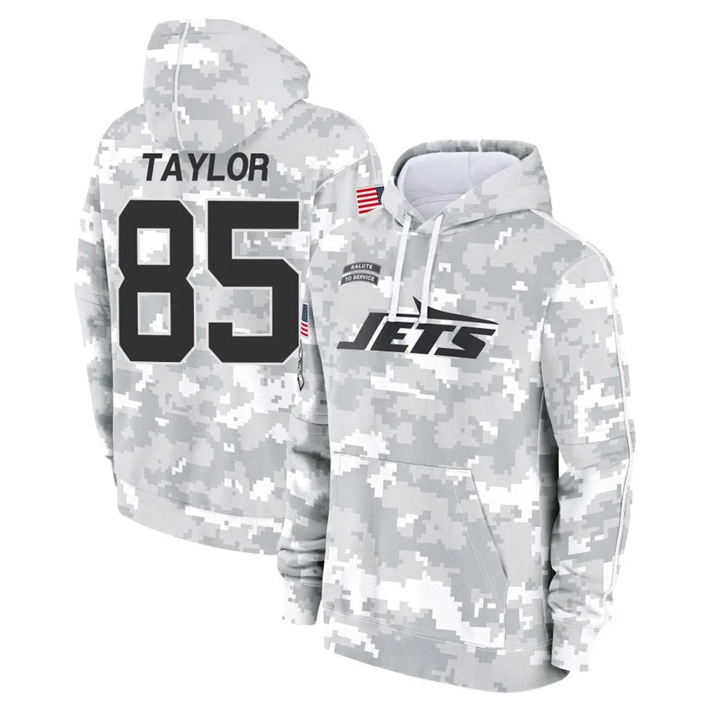Seanshop NY.Jets #85 Mason Taylor Player Arctic Camo Salute to Service Pullover Hoodies Limited Game Stitched Jerseys