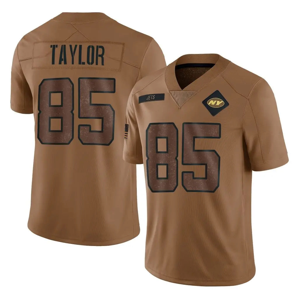 Seanshop NY.Jets #85 Mason Taylor Player Brown Salute To Service Limited Stitched Jerseys