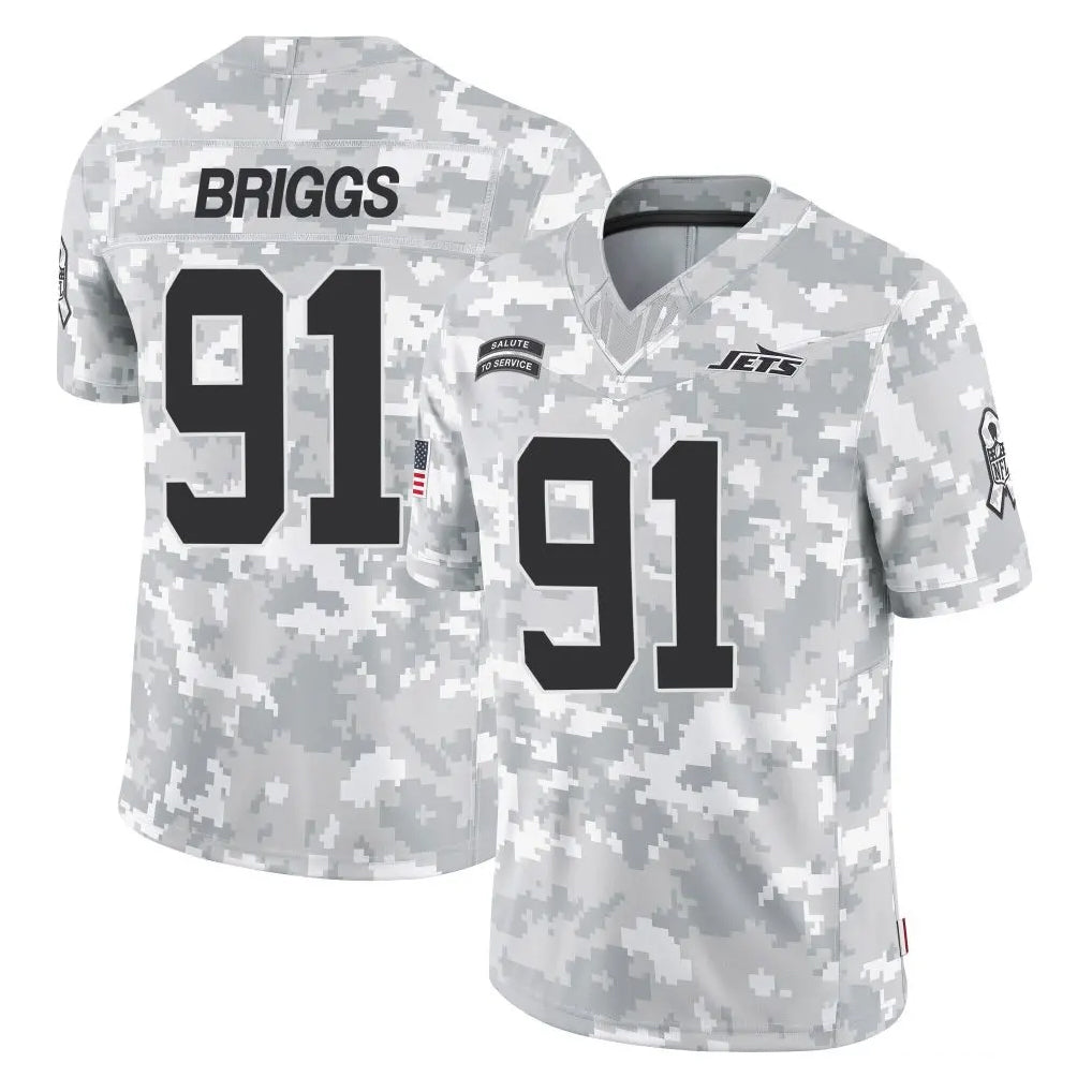 Seanshop NY.Jets #91 Jowon Briggs Player Arctic Camo Salute to Service Limited Game Stitched Jerseys