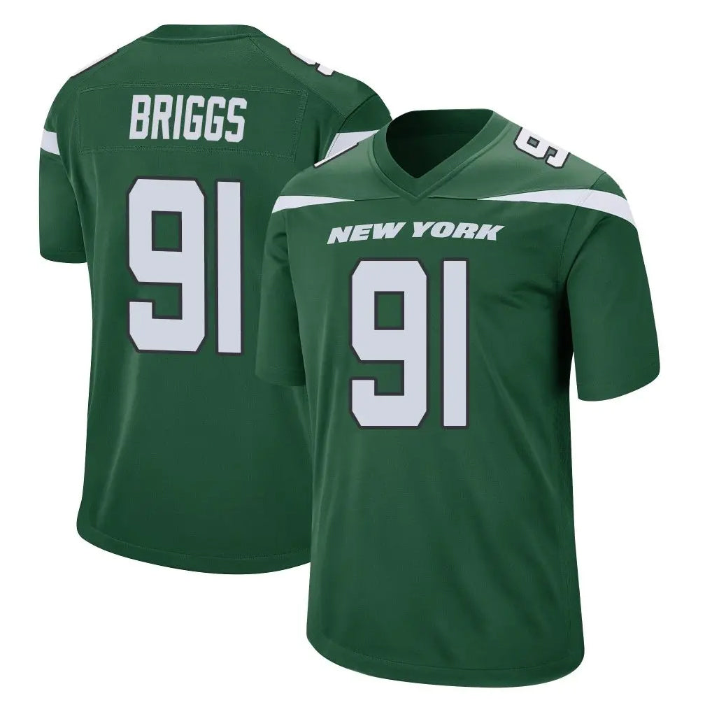 Seanshop NY.Jets #91 Jowon Briggs Player Green Home Game Stitched Jerseys