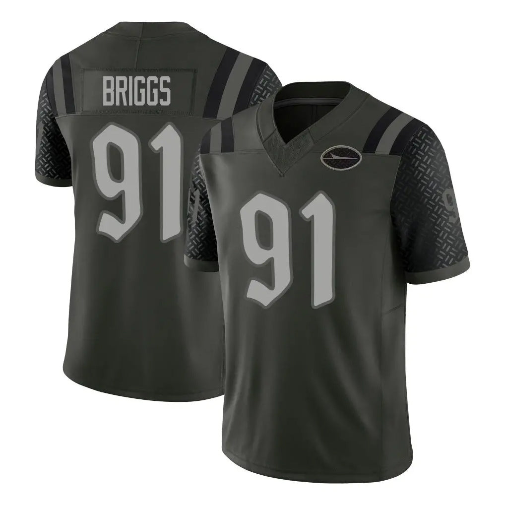 Seanshop NY.Jets #91 Jowon Briggs Player Green Limited 2025 Rivalries Collection Home Game Stitched Jerseys