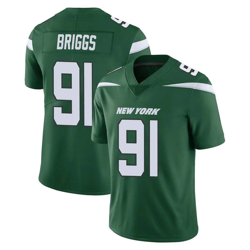 Seanshop NY.Jets #91 Jowon Briggs Player Green Limited Vapor Home Game Stitched Jerseys