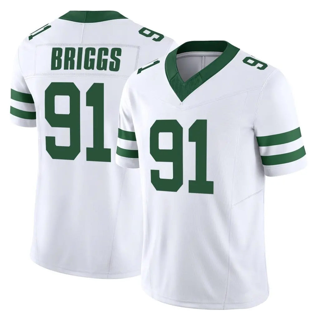 Seanshop NY.Jets #91 Jowon Briggs Player White Legacy Limited Vapor F.U.S.E. Home Game Stitched Jerseys