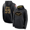 Seanshop NY.Jets #99 T'Vondre Sweat Player Black Salute to Service Hoodies Limited Game Stitched Jerseys