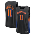 Leonaf NY.Knicks #11 Jalen Brunson Black Fast Break Jerseys - Statement Edition