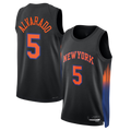 Leonaf NY.Knicks #5 Jos¨¦ Alvarado Black Swingman Jerseys - Statement Edition