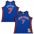 Leonaf NY.Knicks #7 Carmelo Anthony Mitchell & Ness Blue 201011 Hardwood Classics Authentic Jerseys